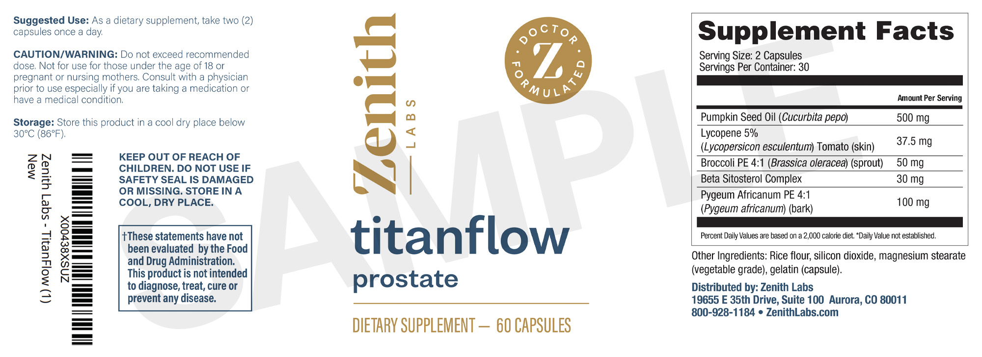 TitanFlow Supplement Facts
